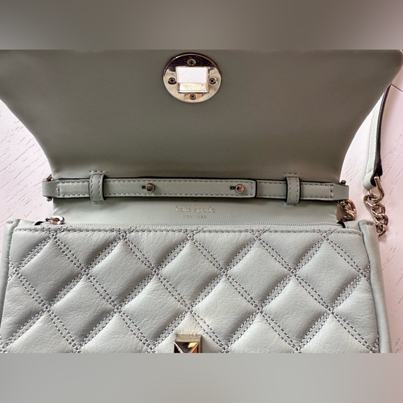 Kate Spade Natalia Flap Turnlock Crossbody Bag Crystal Blue(Mint Green)! - Picture 4 of 13